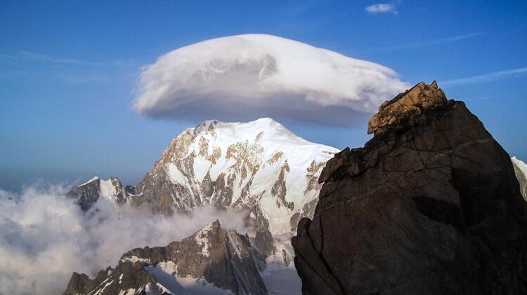 Der Mont Blanc Vm Rochefortgrat Aus Gesehen