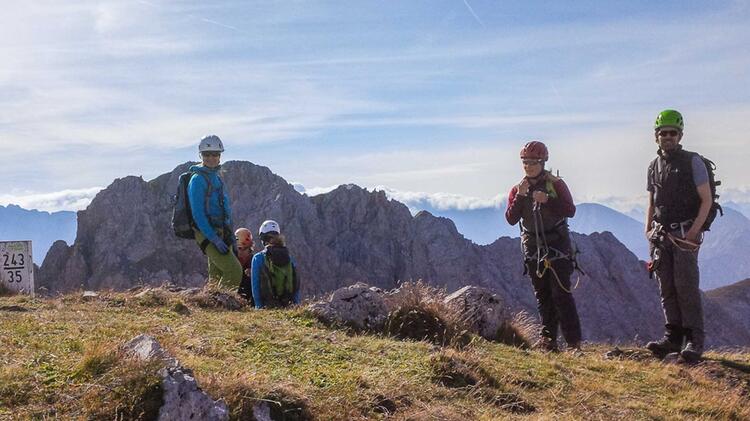 Fuehrung Am Mittenwalder Hoehenweg Am Klettersteigkurs
