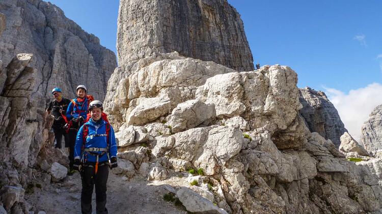 Klettersteig Fuehrung Dolomiten
