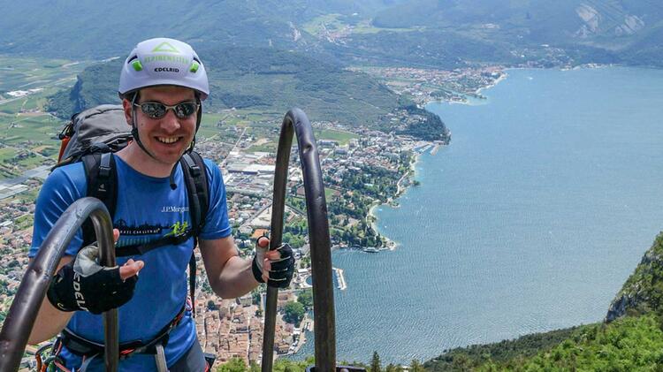 Mit Bergfuehrer Am Klettersteigkurs Gardasee
