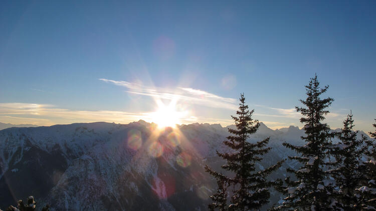 Sonnenuntergang Im Karwendel