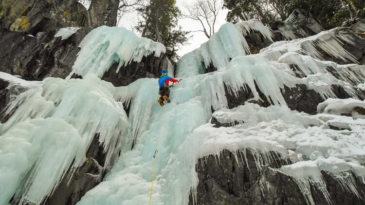 Vorstieg Im Eis In Rjukan In Norwegen